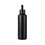 Thermosfles van gerecycled RVS met minimalistisch handvat 600 ml kleur zwart tweede weergave