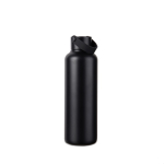 Thermosfles van gerecycled RVS met minimalistisch handvat 600 ml kleur zwart derde weergave