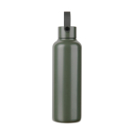 Thermosfles van gerecycled RVS met minimalistisch handvat 600 ml kleur groen tweede weergave