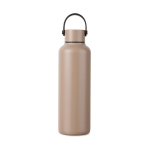 Thermosfles van gerecycled RVS met minimalistisch handvat 600 ml kleur ivoor