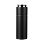 Thermosfles van gerecycled staal met handvat en dubbele opening 600 ml kleur zwart zesde weergave