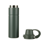 Thermosfles van gerecycled staal met handvat en dubbele opening 600 ml kleur groen vijfde weergave