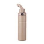 Thermosfles van gerecycled staal met handvat en dubbele opening 600 ml kleur ivoor tweede weergave