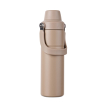 Thermosfles van gerecycled staal met handvat en dubbele opening 600 ml kleur ivoor derde weergave