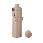 Thermosfles van gerecycled staal met handvat en dubbele opening 600 ml kleur ivoor vierde weergave
