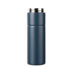 Thermosfles van gerecycled staal met handvat en dubbele opening 600 ml kleur marineblauw zesde weergave