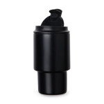 Take-away mok van gerecycled staal met openklapbaar deksel 350 ml kleur zwart vierde weergave