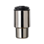 Take-away mok van gerecycled staal met openklapbaar deksel 350 ml kleur glanzend zilver vijfde weergave
