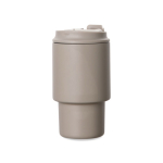 Take-away mok van gerecycled staal met openklapbaar deksel 350 ml kleur ivoor vierde weergave