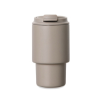 Take-away mok van gerecycled staal met openklapbaar deksel 350 ml kleur ivoor vijfde weergave