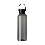 RPET-fles met minimalistisch design, stalen dop en handvat 550 ml kleur zwart