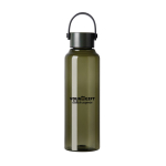 RPET-fles met minimalistisch design, stalen dop en handvat 550 ml kleur groen weergave met logo