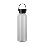 RPET-fles met minimalistisch design, stalen dop en handvat 550 ml kleur doorzichtig