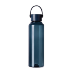 RPET-fles met minimalistisch design, stalen dop en handvat 550 ml kleur marineblauw