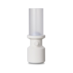 Tafellamp met dimmer van gerecycled materiaal met oplaadbare batterij kleur wit