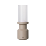 Tafellamp met dimmer van gerecycled materiaal met oplaadbare batterij kleur beige derde weergave