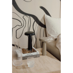 Tafellamp van gerecycled materiaal met warm en wit licht, touch-dimmer kleur zwart