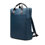 Gerecycleerde rugzak met voorvak en reisriem 16” kleur marineblauw tweede weergave
