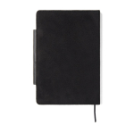 Notitieboek gerecycled leer met elegant design, A5, geruite pagina’s kleur zwart derde weergave