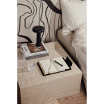Notitieboek gerecycled leer met elegant design, A5, geruite pagina’s kleur zwart sfeer weergave 2