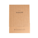 Notitieboek gerecycled leer met elegant design, A5, geruite pagina’s kleur zwart weergave met doos