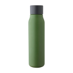 Thermosfles van gerecycled roestvrij staal met karabijnhaak 600ml kleur groen eerste weergave