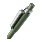 Balpen van gerecycled plastic met chromen clip en ring, blauwe inkt tweede weergave