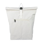 Rolltop rugzak van gerecycled polykatoen voor laptop 15'' kleur beige eerste weergave