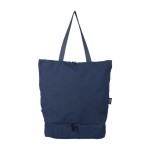 Multifunctionele rugzak van gerecycled polykatoen met handvatten kleur blauw eerste weergave