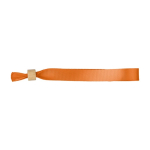 Polsbandje voor evenementen van RPET met sluiting van bamboe kleur oranje eerste weergave
