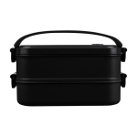 Gerecycled PP lunchbox met luchtdicht deksel 800ml kleur zwart eerste weergave