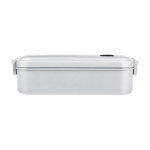 Lunchbox van plastic met kliksluiting 800ml, geschikt voor magnetron kleur wit eerste weergave