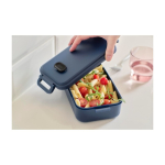 Lunchbox van plastic met kliksluiting 800ml, geschikt voor magnetron zesde weergave