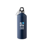 Dubbelwandige thermosfles van roestvrij staal 500ml kleur blauw met jouw bedrukking