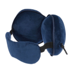 Reisset met kussen en slaapmasker van katoen en zacht polyester eerste weergave