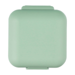 Pillendoosje van plastic met 5 aparte vakjes kleur lichtgroen eerste weergave