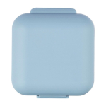 Pillendoosje van plastic met 5 aparte vakjes kleur lichtblauw eerste weergave