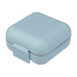 Pillendoosje van plastic met 5 aparte vakjes vierde weergave