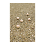 Jeu de boules set met houten ballen in een katoenen zak tiende weergave