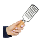 RVS rasp met houten handvat, te bedrukken met logo tweede weergave