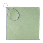 RPET-handdoek speciaal voor golf met zakje voor de bal kleur lichtgroen eerste weergave