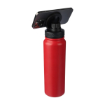 Dubbelwandige RVS drinkfles met dop die als telefoonhouder dient 800ml eerste weergave
