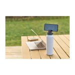 Dubbelwandige RVS drinkfles met dop die als telefoonhouder dient 800ml