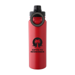 Dubbelwandige RVS drinkfles met dop die als telefoonhouder dient 800ml