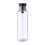 RPET-drinkfles met bamboe detail en draaglus in de dop 750ml kleur doorzichtig eerste weergave