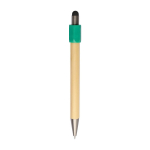 2-in-1 bamboe pen met touchfunctie en spinner blauwschrijvend eerste weergave