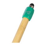 2-in-1 bamboe pen met touchfunctie en spinner blauwschrijvend vijfde weergave