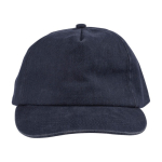5-panel pet in diverse kleuren met stonewashed effect 240 g/m2 kleur blauw eerste weergave