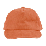 5-panel pet in diverse kleuren met stonewashed effect 240 g/m2 kleur oranje eerste weergave
