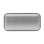 2-in-1 luidspreker met powerbank van 5.000 mAh kleur zilver eerste weergave